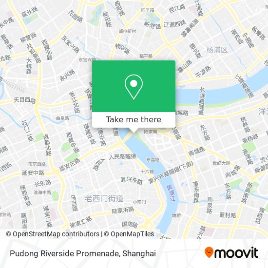 Pudong Riverside Promenade map