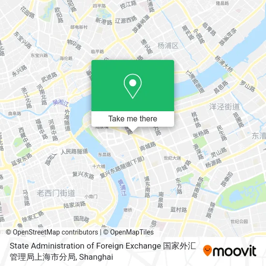 State Administration of Foreign Exchange 国家外汇管理局上海市分局 map