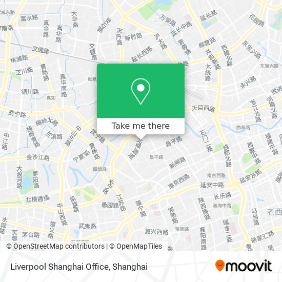 Liverpool Shanghai Office map