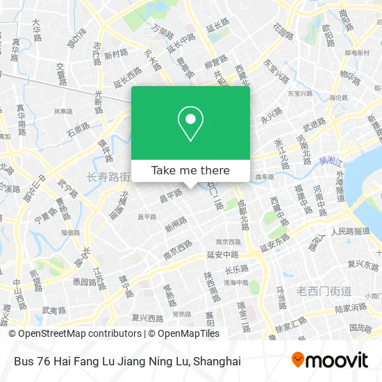 Bus 76 Hai Fang Lu Jiang Ning Lu map