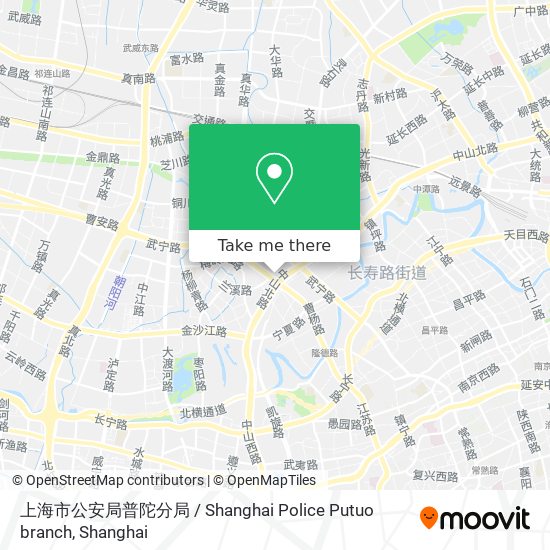 上海市公安局普陀分局 / Shanghai Police Putuo branch map