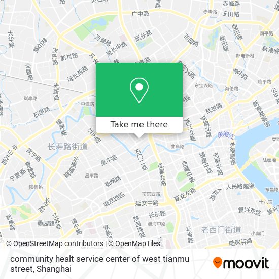 community healt service center of west tianmu street map