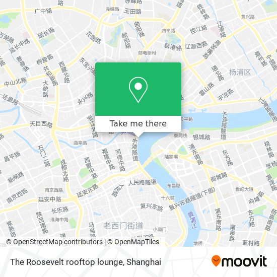 The Roosevelt rooftop lounge map