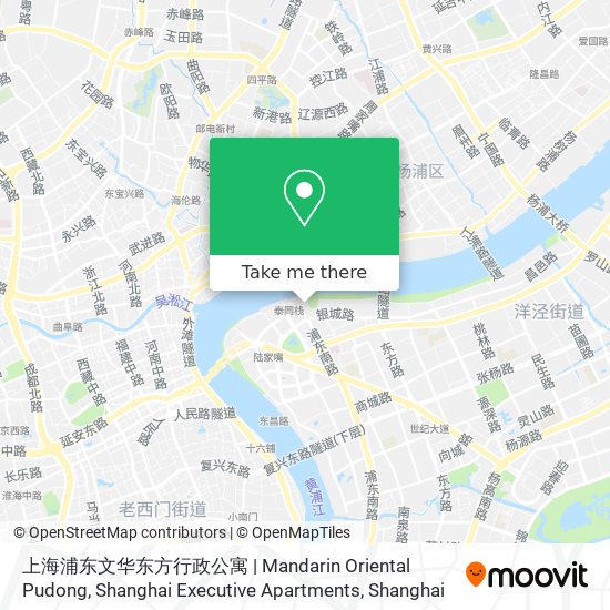 上海浦东文华东方行政公寓 | Mandarin Oriental Pudong, Shanghai Executive Apartments map
