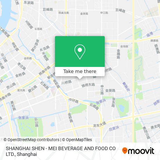 SHANGHAI SHEN - MEI BEVERAGE AND FOOD CO LTD. map