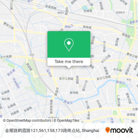 金耀路鹤霞路121,561,158,173路终点站 map