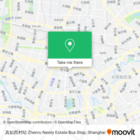 真如西村站 Zhenru Newly Estate Bus Stop map