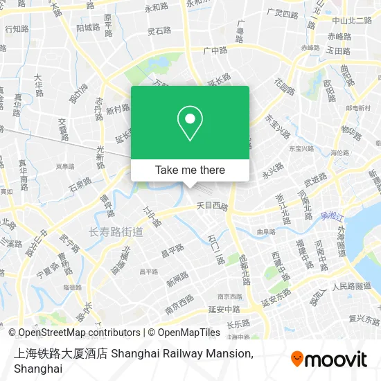 上海铁路大厦酒店 Shanghai Railway Mansion map
