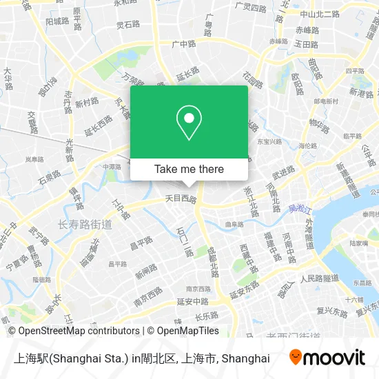 上海駅(Shanghai Sta.) in閘北区, 上海市 map