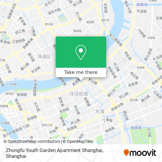 Zhongfu Youth Garden Apartment Shanghai map