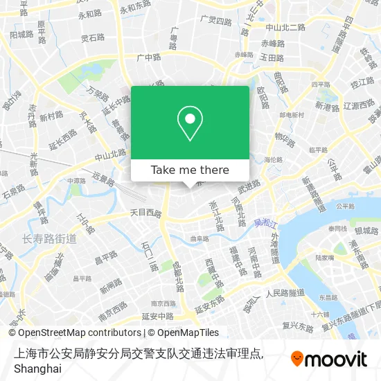 上海市公安局静安分局交警支队交通违法审理点 map