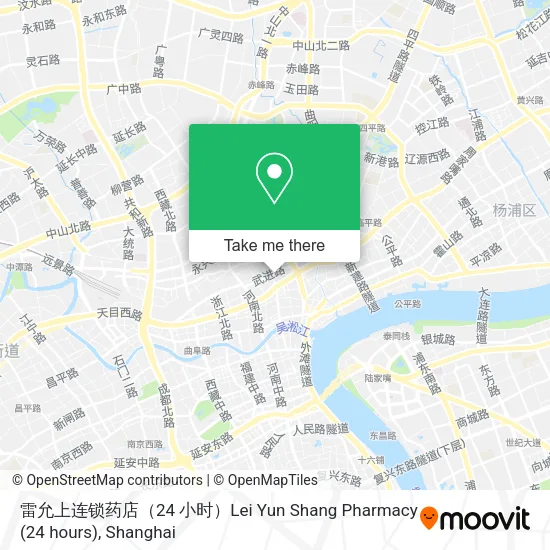 雷允上连锁药店（24 小时）Lei Yun Shang Pharmacy (24 hours) map