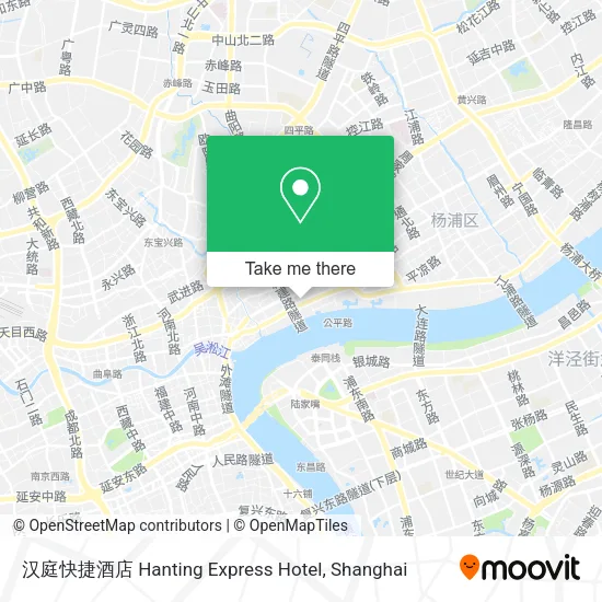 汉庭快捷酒店 Hanting Express Hotel map