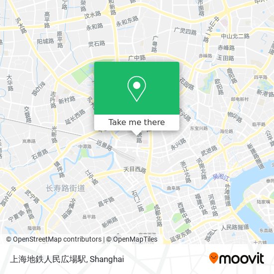 上海地鉄人民広場駅 map