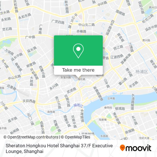 Sheraton Hongkou Hotel Shanghai 37 / F Executive Lounge map