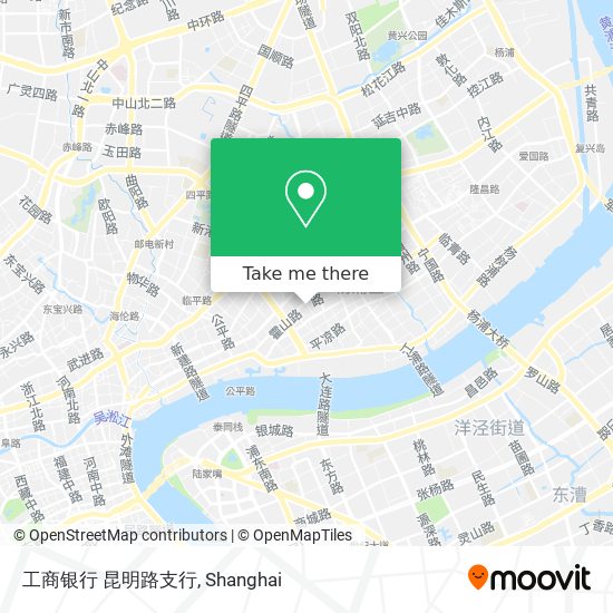 工商银行 昆明路支行 map