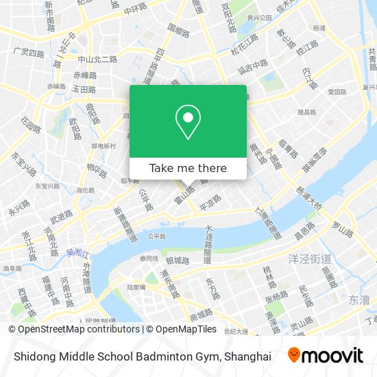 Shidong Middle School Badminton Gym map