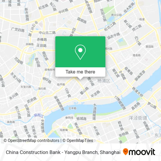 China Construction Bank - Yangpu Branch map