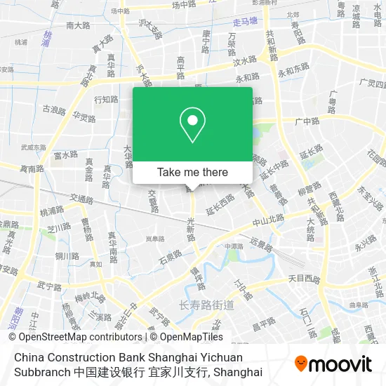 China Construction Bank Shanghai Yichuan Subbranch  中国建设银行 宜家川支行 map