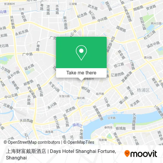 上海财富戴斯酒店 | Days Hotel Shanghai Fortune map
