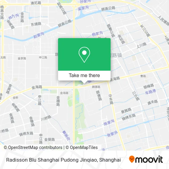 Radisson Blu Shanghai Pudong Jinqiao map
