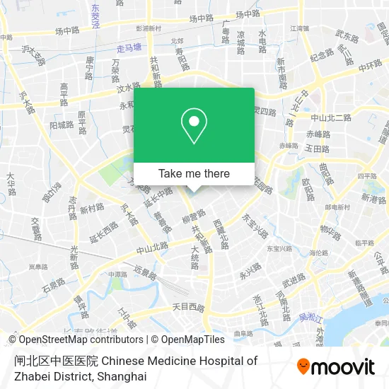 闸北区中医医院 Chinese Medicine Hospital of Zhabei District map
