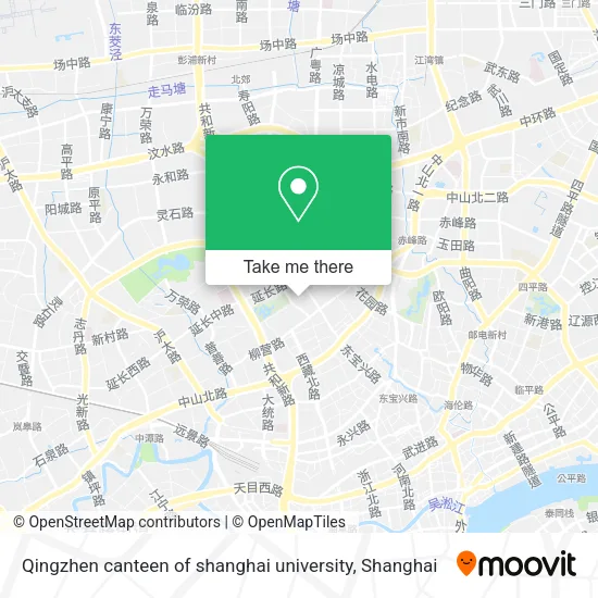 Qingzhen canteen of shanghai university map