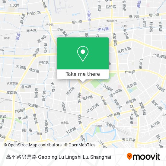 高平路另是路 Gaoping Lu Lingshi Lu map