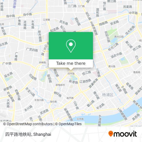 四平路地铁站 map