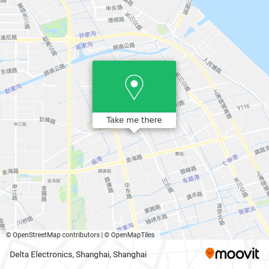 Delta Electronics, Shanghai map