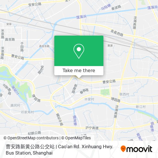 曹安路新黄公路公交站 | Cao'an Rd. Xinhuang Hwy. Bus Station map