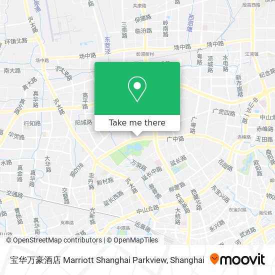 宝华万豪酒店 Marriott Shanghai Parkview map
