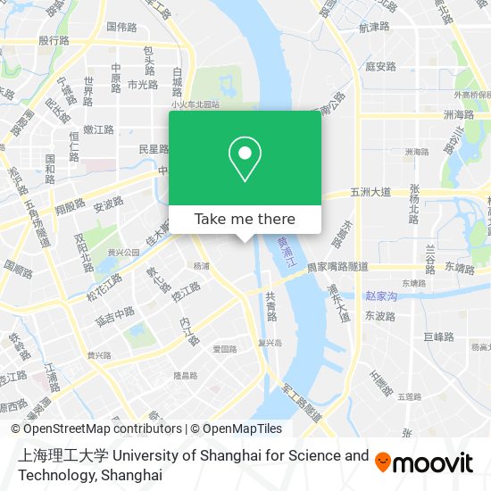 上海理工大学 University of Shanghai for Science and Technology map