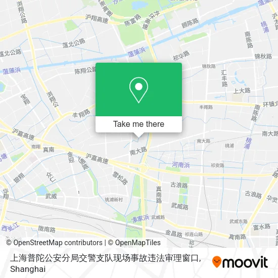上海普陀公安分局交警支队现场事故违法审理窗口 map