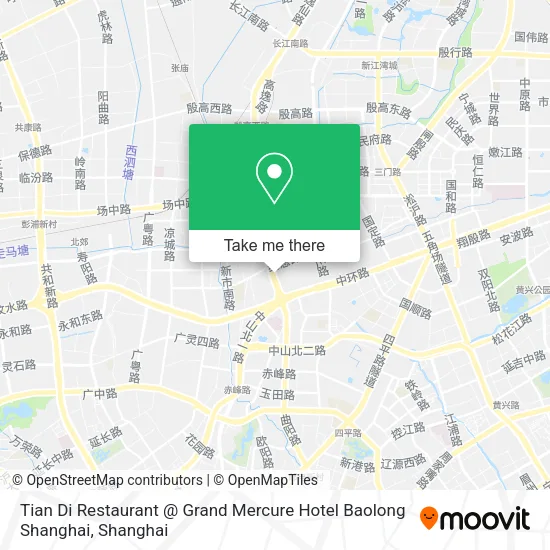 Tian Di Restaurant @ Grand Mercure Hotel Baolong Shanghai map