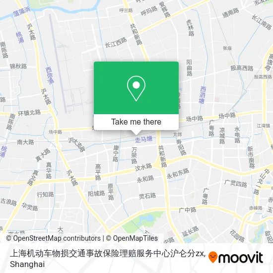 上海机动车物损交通事故保险理赔服务中心沪仑分zx map
