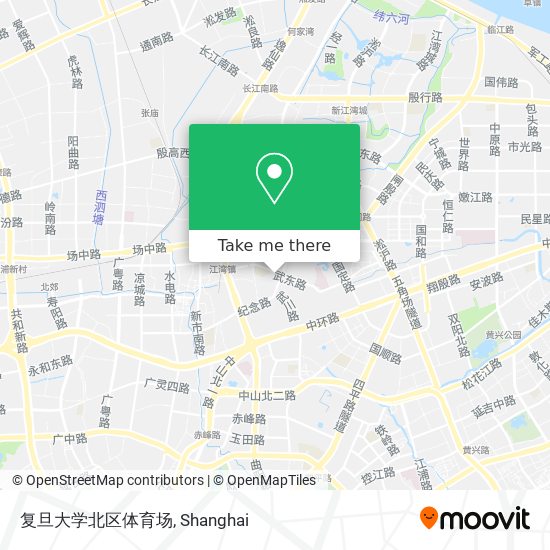 复旦大学北区体育场 map