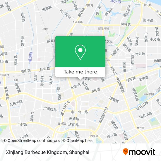 Xinjiang Barbecue Kingdom map
