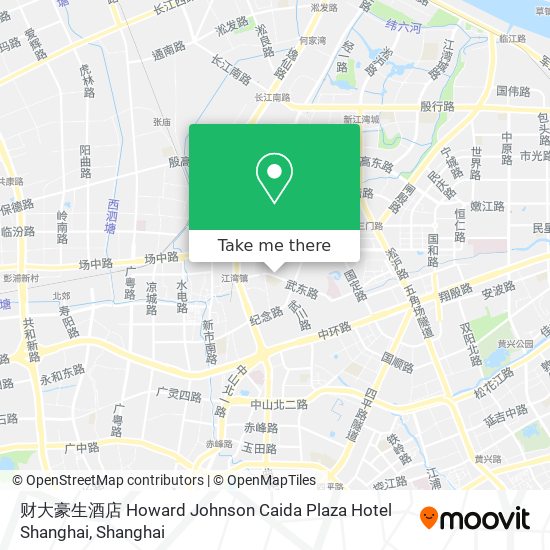 财大豪生酒店 Howard Johnson Caida Plaza Hotel Shanghai map