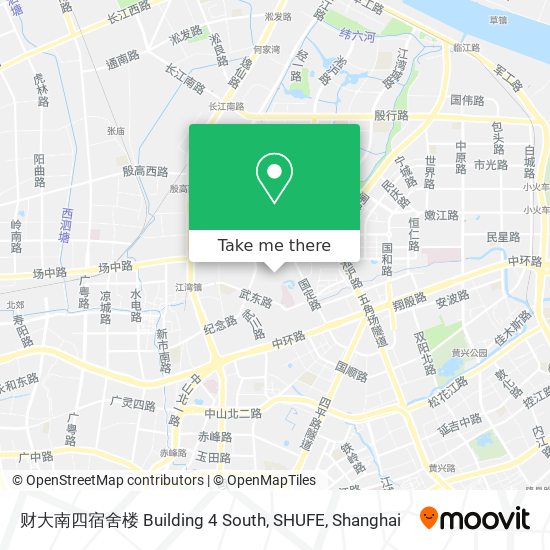 财大南四宿舍楼 Building 4 South, SHUFE map