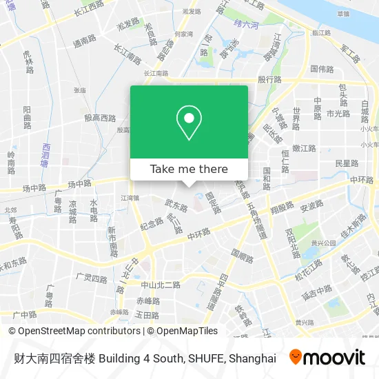 财大南四宿舍楼 Building 4 South, SHUFE map