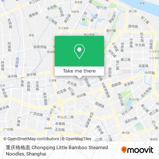 重庆格格面 Chongqing Little Bamboo Steamed Noodles map
