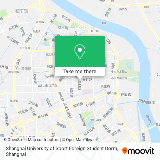 Shanghai University of Sport Foreign Student Dorm map