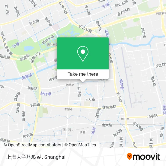 上海大学地铁站 map