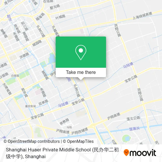 Shanghai Huaer Private Middle School (民办华二初级中学) map