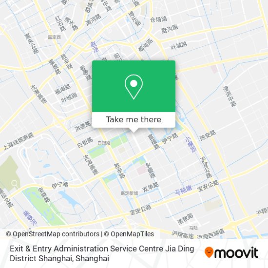 Exit & Entry Administration Service Centre Jia Ding District Shanghai map