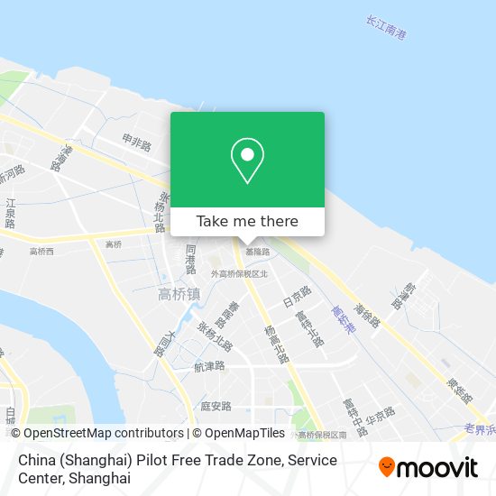 China (Shanghai) Pilot Free Trade Zone, Service Center map