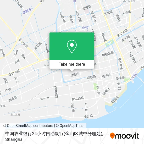 中国农业银行24小时自助银行(金山区城中分理处) map
