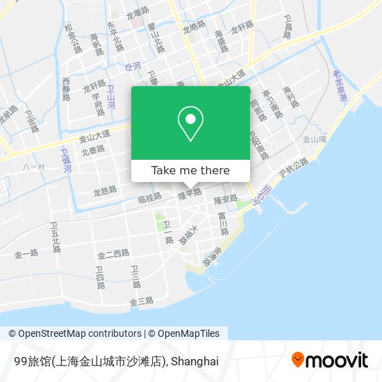 99旅馆(上海金山城市沙滩店) map