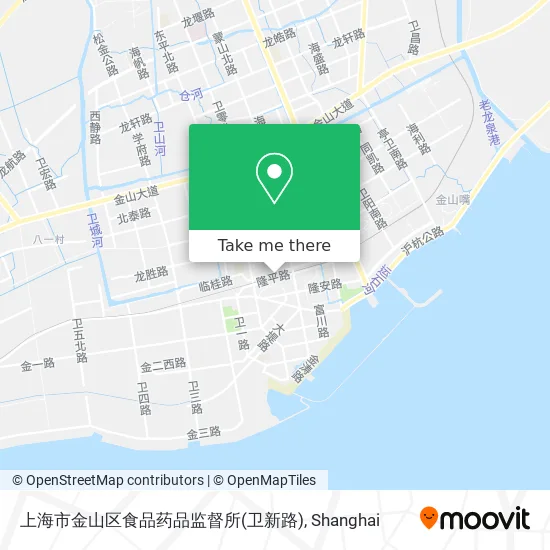 上海市金山区食品药品监督所(卫新路) map